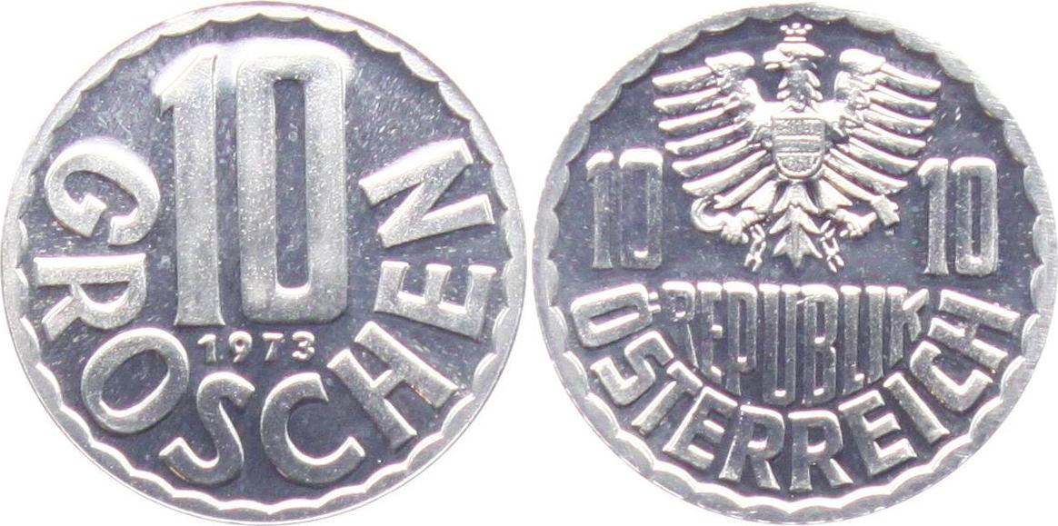 sterreich 10 Groschen 1973 Proof