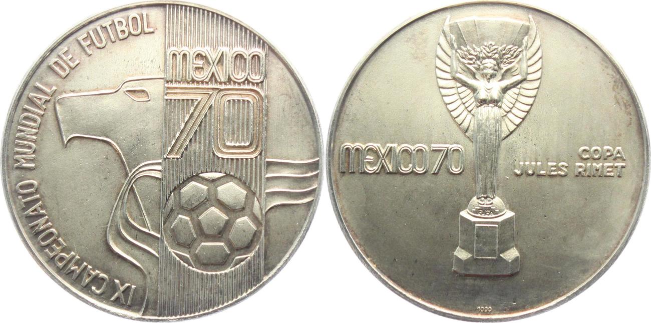 Medaille 1970 Mexico Gedenkprägung Fußball Weltmeisterschaft 1970 in ...