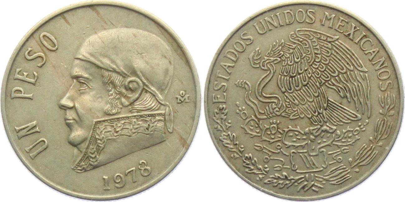 Mexico 1978 1 Peso Unc MA Shops mexico-1978-1-peso-unc-ma-shops