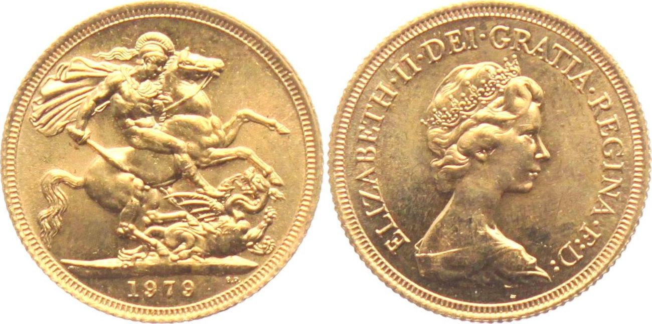 Großbritannien 1 Sovereign 1972 Königin Elisabeth II. - Queen mit ...