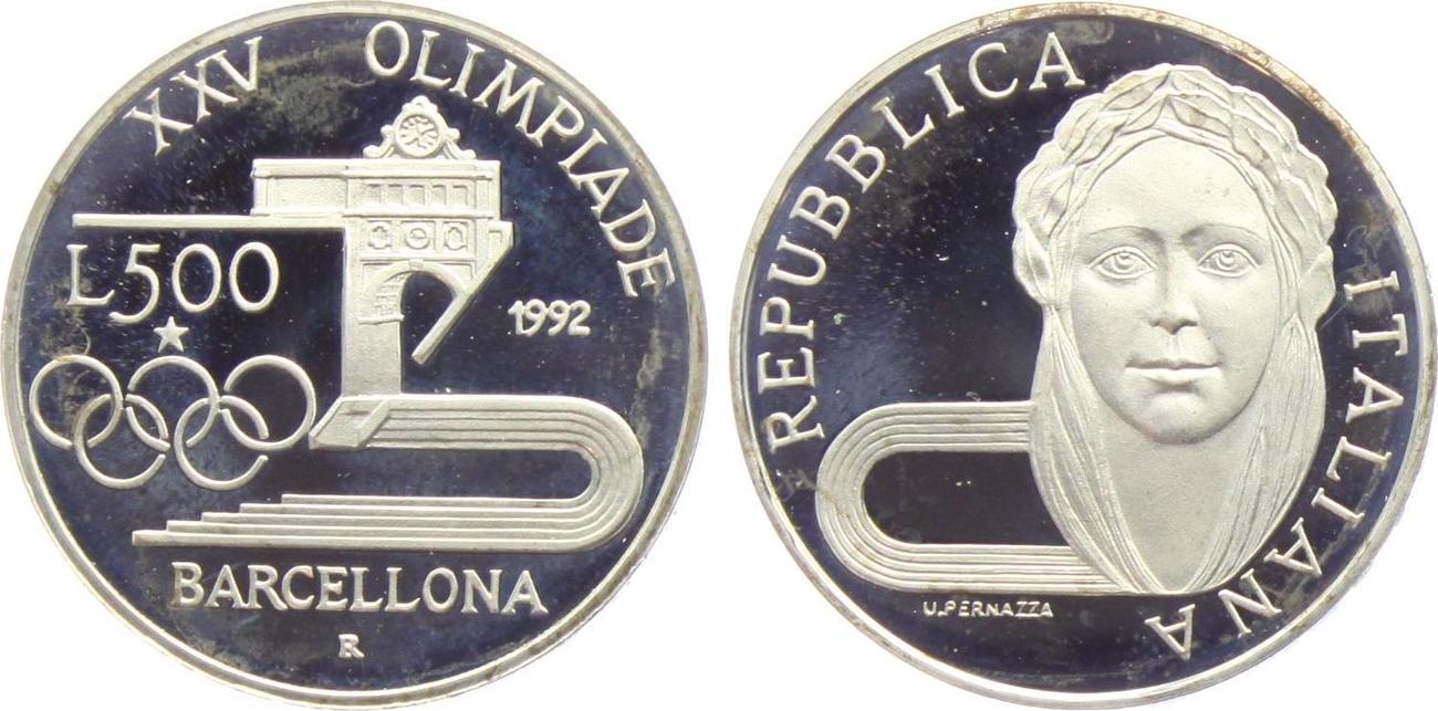Italien 500 Lire Olympische Spiele 1992 in Barcelona ...