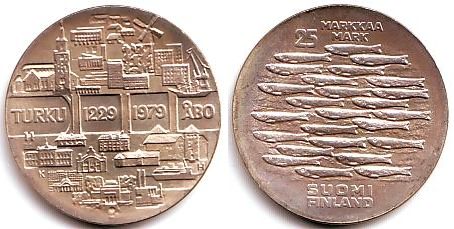 Finnland 25 Markkaa 1978 seit 1919. Vorzüglich