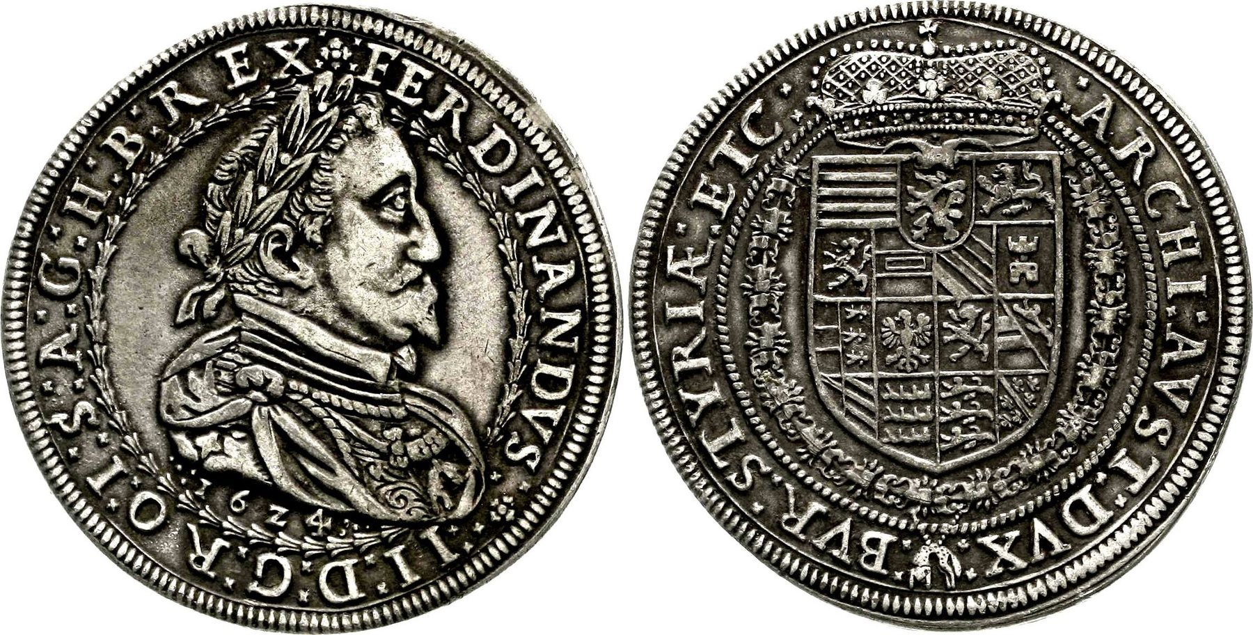 Reichstaler 1624 Osterreich Haus Habsburg Rdr Ferdinand Ii