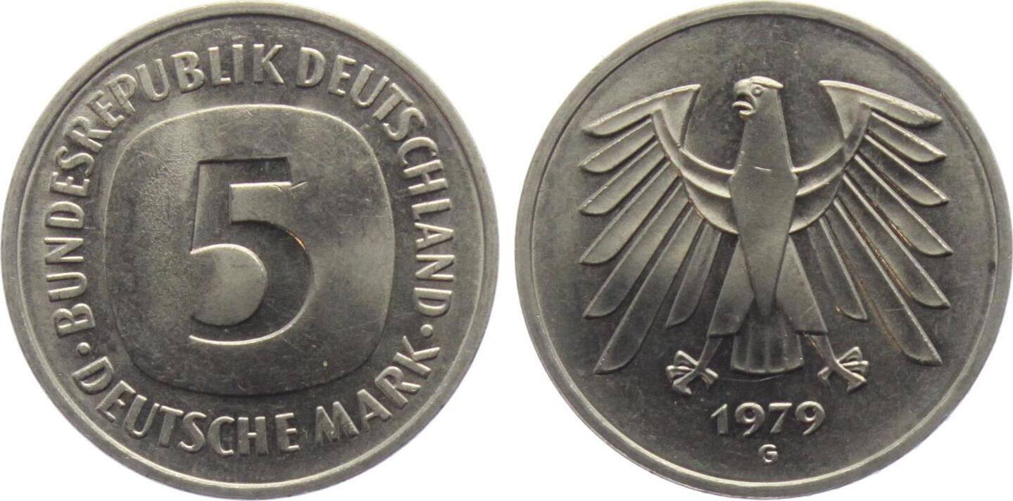 Deutschland - BRD 1979 G 5 Mark - Heiermann prägefrisch - pfr. 
