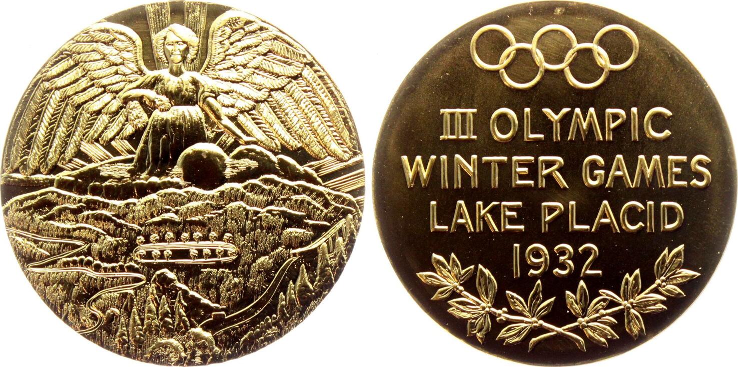 Olympiade Medaille Olympische Spiele In Lake Placid Bu In Kapsel Ma Shops