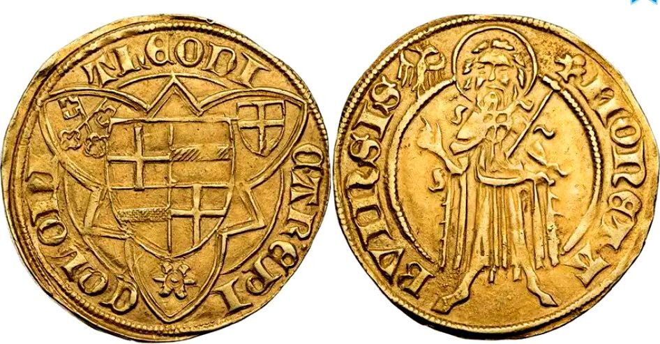 Köln Erzbistum Goldgulden o.J. (1415) Dietrich II. Graf von Moers (1415 ...