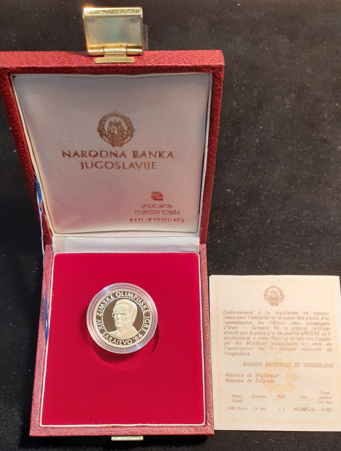 Jugoslawien 5000 Dinar 1984 Olympische Spiele Sarajewo 1894 - Tito ...