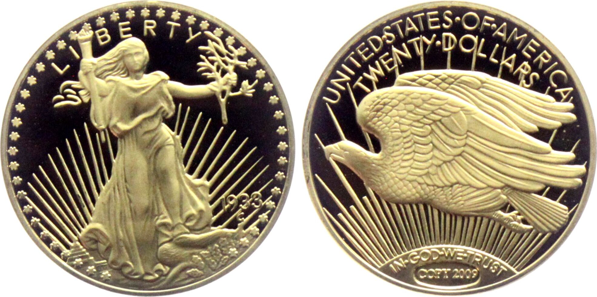 USA Goldmedaille 1933 2009 20 Dollar Double Eagle Replik Proof In usa-goldmedaille-1933-2009-20-dollar-double-eagle-replik-proof-in