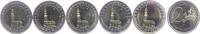 Deutschland 5 x 2 Euro 2008 ADFGJ Bundesl&auml;nder - Hamburg - Satz ADFGJ - ... 21.88 US$  +  11.49 US$ shipping