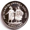 Cook-Inseln 50 Dollar 500 Jahre Amerika - Hernando Cortez -