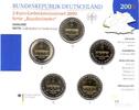 Deutschland 5 x 2 Euro 2 Euro-Satz (A, D, F, G, J) - Saarland - Ludwigskirche -