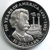 Cook-Inseln 50 Dollar 500 Jahre Amerika - Mark Twain - Raddampfer -