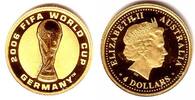 Australien 4 Dollar 1/25 Unze Goldmünze - Fußball-WM Deutschland 2006 - FIFA-CUP -