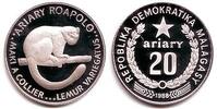 Madagaskar - Malagasi 20 Ariary WWF Serie - Vari Lemur (Affe) -