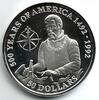 Cook-Inseln 50 Dollar 500 Jahre Amerika - Juan Ponce de Leon -