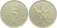 Deutschland - BRD 5 Mark 1961 F Silberadler ss 17.26 US$  +  11.49 US$ shipping
