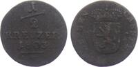 Hessen-Kassel 1/2 Kreuzer Wilhelm I. von Hessen-Kassel (1803 - 1821) -