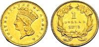 USA 1 Dollar Indian Princess Head (1856-1889) - geschlossene 3 -