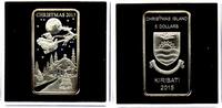 1 Dollar 2015 Kiribati - Weihnachtsinseln Weihnachten - Christmas - Silberbarren PP in Original-Box mit Zertifikat und Umkarton