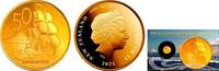 Neuseeland 50 Cents Segelschiff Endevour -