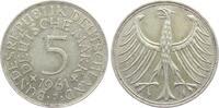 Deutschland - BRD 5 Mark 1961 J Silberadler ss 17.26 US$  +  11.49 US$ shipping