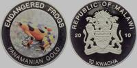 Malawi 10 Kwacha Frosch - Frösche - Amphibien - Panamanian Gold - Panama Stummelfußfrosch -