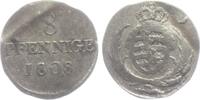Sachsen - Albert. Linie 8 Pfennig Friedrich August I. - Der Gerechte (1806-1827) -