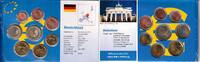 Deutschland - BRD KMS - 3,88 Euro Kursmünzensatz - 1 Cent bis 2 Euro im Blister -