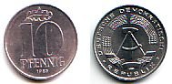 10 Pfennig 1983 A DDR 10 Pfennig Alu-Kursmünze st