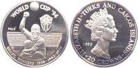 Turks- und Caicos Inseln 20 Crowns Fußball Weltmeisterschaft 1994 in USA - Pele - Gewinner Brasilien -