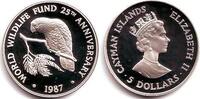 Cayman-Inseln 5 Dollar WWF -Amazonaspapagei -