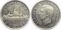 Kanada 1 Dollar Trapper & Indianer im Kanu -