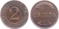 Weimarer Republik 2 Reichspfennig 2 Reichspfennig - mit Ährenbündel -