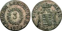 Sachsen-Meiningen 3 Kreuzer Bernhard II. Erich Freund (1803-1866) -