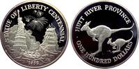 Australien - Prince Hutt River 100 Dollar Liberty Statue und Segelschiff -