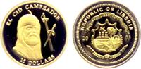 25 Dollar 2003 Liberia El Cid PP in Münzkapsel mit Zertifikat