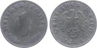 1 Reichspfennig 1944 D Drittes Reich 1 Reichspfennig - mit Hakenkreuz vz