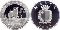 Malta 10 Euro Phönizische Seefahrer in Malta - Ruderboot - Wikingerschiff -