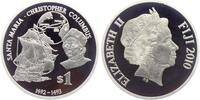 Fiji 1 Dollar Segelschiff Santa Maria - Christoph Kolumbus - Seefahrer -