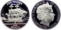 Guernsey 5 Pounds Segelschiff Beagle -