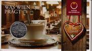 Österreich 10 Euro im Folder Ich liebe Österreich - Was Wien prägt - Österreich aus Kinderhand - Kaffeehaus -