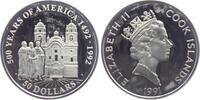 Cook Inseln 10 Dollars 500 Jahre Amerika - Kathedrale von Cuzco -