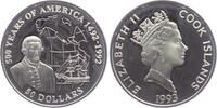 Cook Inseln 10 Dollars 500 Jahre Amerika - George Vancouver - Segelschiff -