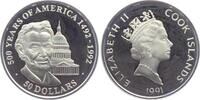 Cook Inseln 10 Dollars 500 Jahre Amerika - Abraham Lincoln -