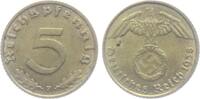 Drittes Reich 5 Reichspfennig 5 Reichspfennig - mit Hakenkreuz -