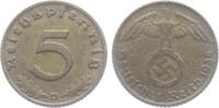 Drittes Reich 5 Reichspfennig 5 Reichspfennig - mit Hakenkreuz -