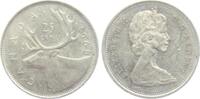Kanada 25 Cents Elisabeth II. (1952-2022) - Elch -