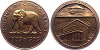 Belgisch Kongo Bronzemedaille 50-Jahrfeier Banque du Congo Belge -