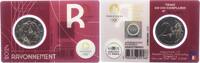 Frankreich 2 Euro auf Coincard Olympische Spiele 2024 in Paris - Ringen - rot -