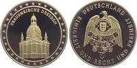 Dresden Medaille Frauenkirche in Dresden - vergoldet -